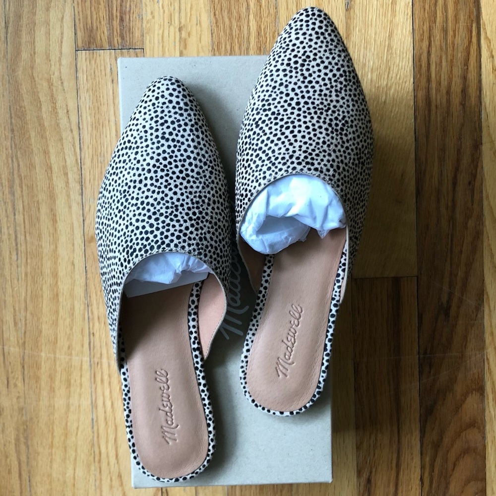 Madewell Remi Mule in Spotted Calf Hair